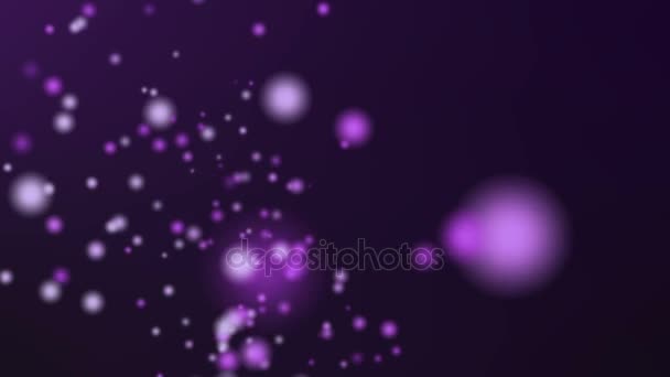 Purple particle flow on dark purple background — Stock Video