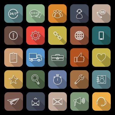 Müşteri hizmet düz kutsal kişilerin resmi ile uzun gölge