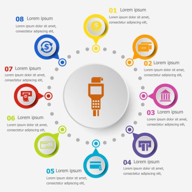 Infographic şablonu ile ödeme kutsal kişilerin resmi