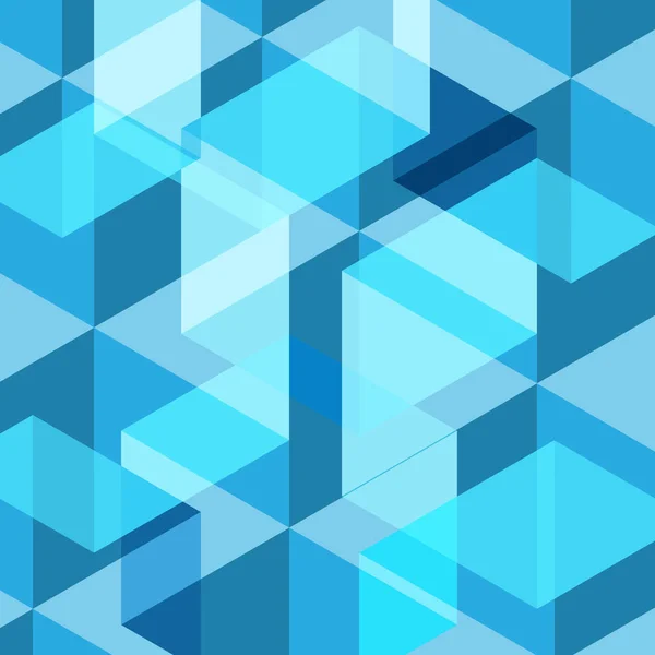 青い抽象幾何学的テンプレート背景 — ストックベクタ