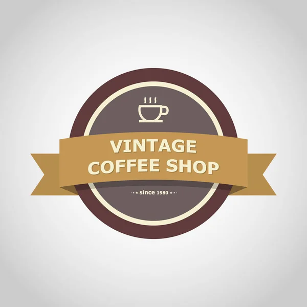 Coffee shop vintage badge style — Stock Vector