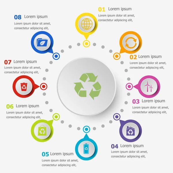 Infographic şablonu ile ekoloji kutsal kişilerin resmi