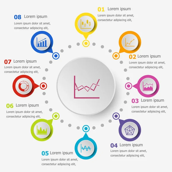 Infographic şablonu grafik simgeleri ile