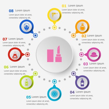 Infographic şablonu ile güzellik kutsal kişilerin resmi