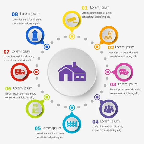 Infographic şablonu ile köy kutsal kişilerin resmi