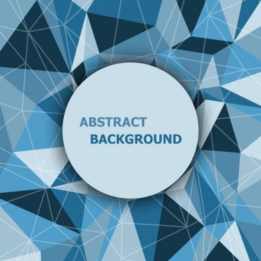 Mavi çokgen soyut üçgen arka plan