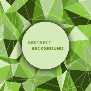 Yeşil çokgen soyut üçgen arka plan