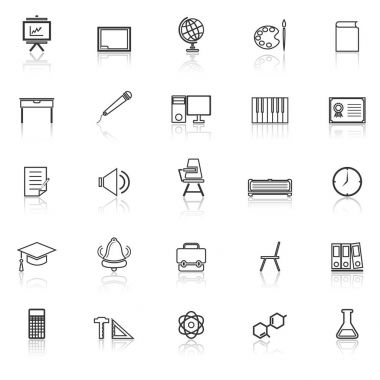 Beyaz arka plan üzerinde sınıf çizgi kutsal kişilerin resmi ile yansıtmak