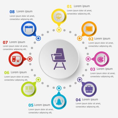 Infographic şablonu ile sınıf kutsal kişilerin resmi