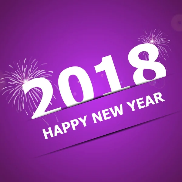 Feliz Año Nuevo 2018 sobre fondo rosa — Archivo Imágenes Vectoriales