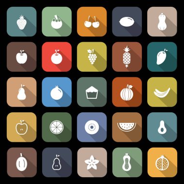 meyve düz kutsal kişilerin resmi ile uzun gölge