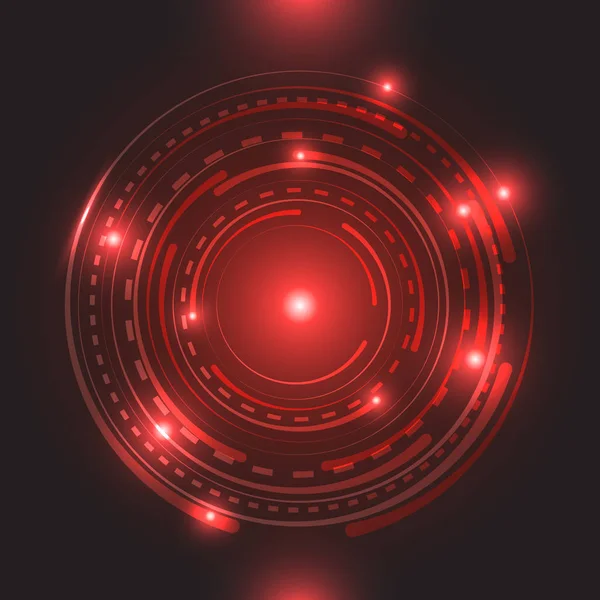 Krásný červený zářící kruh světla — Stockový vektor