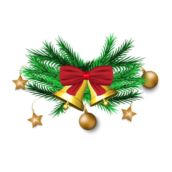 Jule dekoration på hvid baggrund – Stock-vektor
