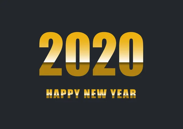 有梯度文字的2020年新年快乐 — 图库矢量图片