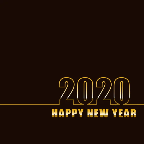 2020 Happy New Year with gradient background — 스톡 벡터