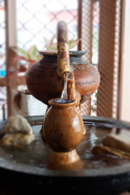 Kahve dükkanında dekore edilmiş element.,