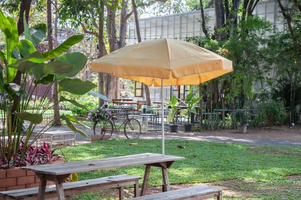 Jardín decorado en cafetería — Foto de Stock