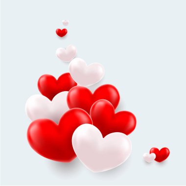 Kompozisyon kırmızı ve beyaz kupa