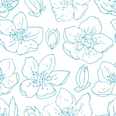 Yasemin çiçekleri ile Seamless Modeli