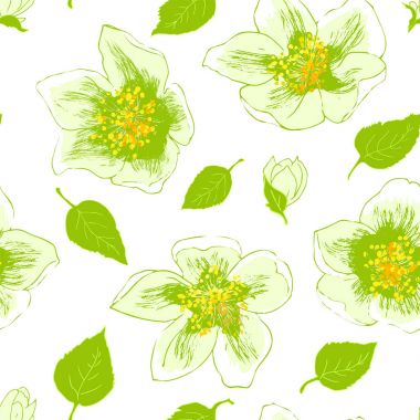 Yasemin çiçekleri ile Seamless Modeli