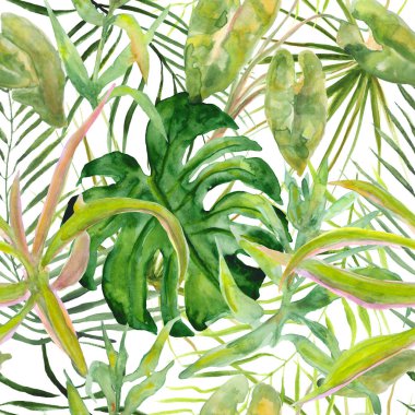 Kusursuz Tropikal yaprak deseni