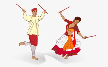 Mutlu Navratri vektör çizim