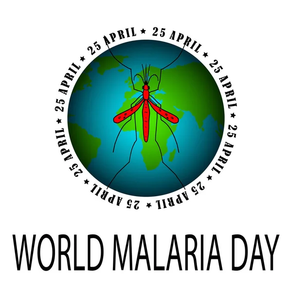 Всесвітня листівка Малярії — стоковий вектор