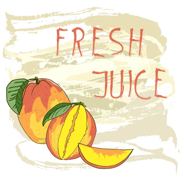 Jus de mangue frais — Image vectorielle