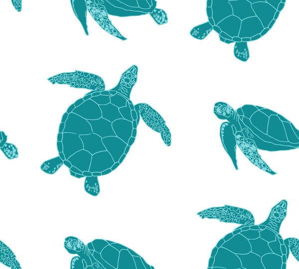 Морские черепахи бесшовный фон
