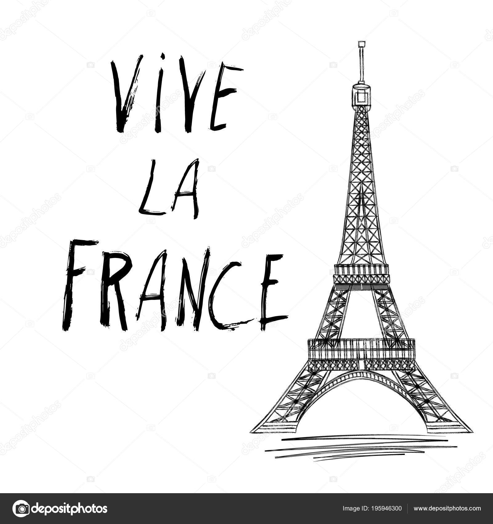 Vive La France Happy Bastille Day Stock Vector C Kirucha 195946300