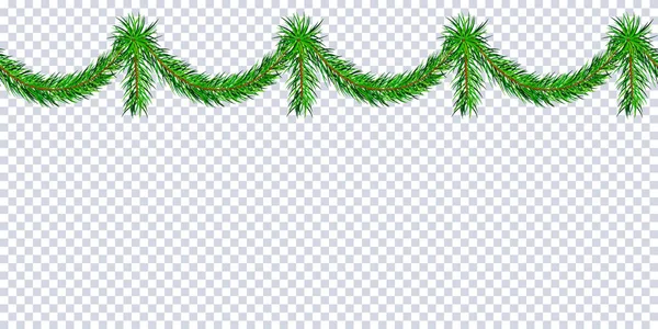Natal árvore abeto ramo padrão sem costura — Vetor de Stock