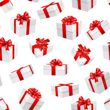 Kusursuz desenli, gerçekçi hediye kutusu olan.