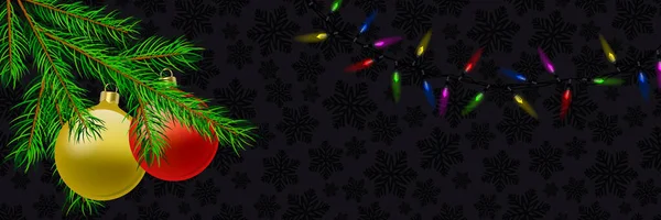 ホリデーデザインメリークリスマスと新年 — ストックベクタ