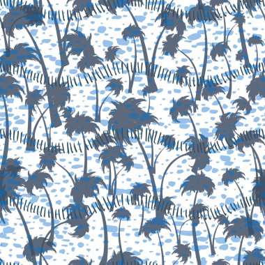 Tropikal palmiye ağaçları seamless modeli