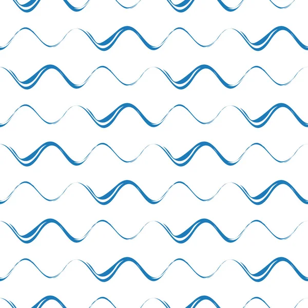 A kézzel rajzolt hullámok varrat nélküli mintázata — Stock Vector