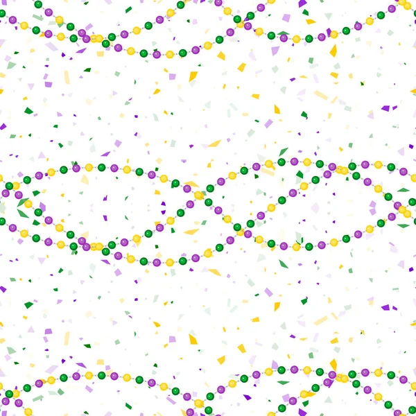 Sömlösa mönster vackra pärlor, konfetti — Stock vektor