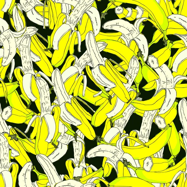 Απρόσκοπτη φρούτα μοτίβο με μπανάνα — Διανυσματικό Αρχείο