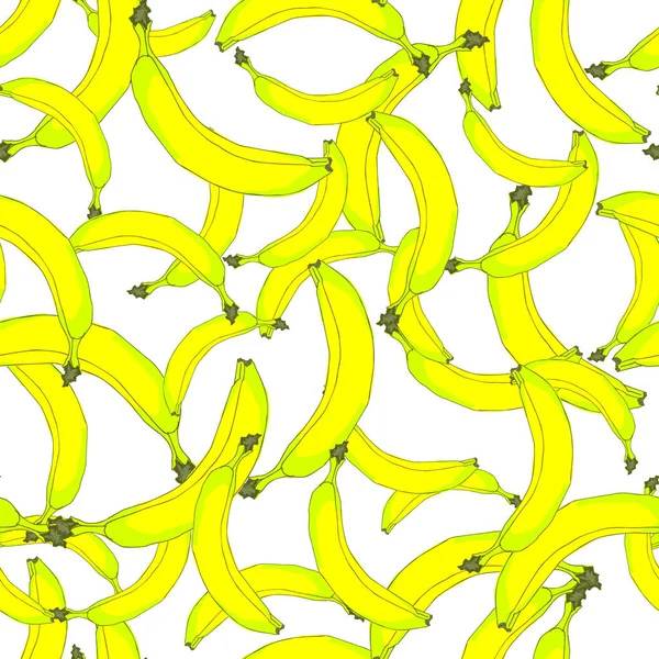 Απρόσκοπτη φρούτα μοτίβο με μπανάνα — Διανυσματικό Αρχείο