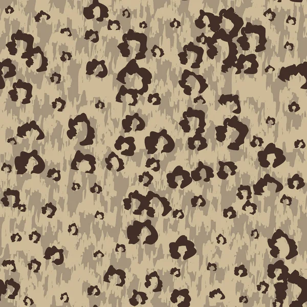 Naden Nep Luipaard Huidpatroon Met Hand Getekend Donkere Vlekken Abstracte — Stockvector
