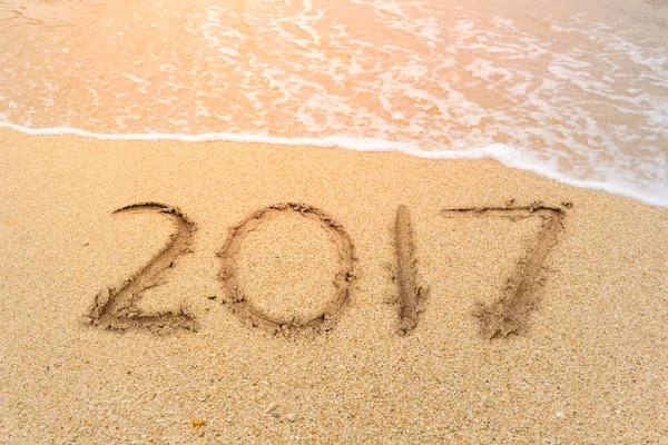 2017 sand beach — Stockfoto