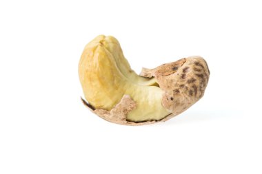 Kaju fıstığı beyaz üzerinde