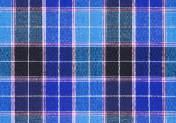 Синій тканина плед Checkered — стокове фото