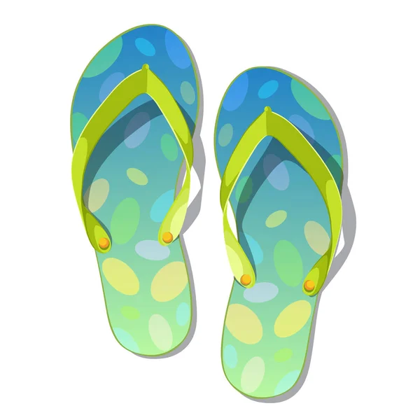 Pair of flip-flops isolated on a white background. — Stock Vector