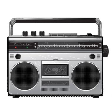 Radyo gümüş retro radyo müzik setini 