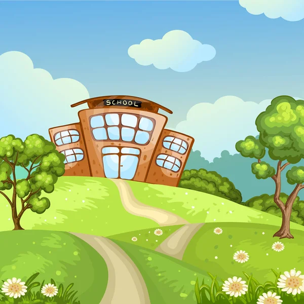 Illustration of school building Stock Illustration