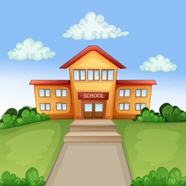 Güzel halat okul binası ile