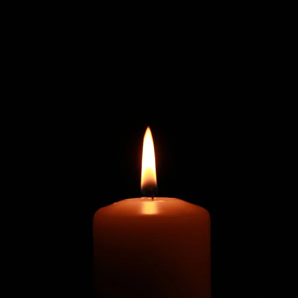 Candle Light Black Background — Stock Photo, Image