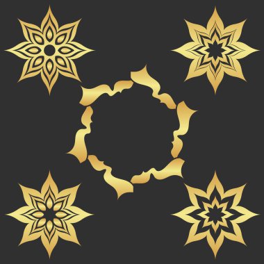 Altın koyu soyut modern arkaplan