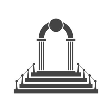 Beyaz arkaplanda kemer simgesi