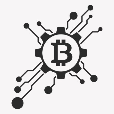 Beyaz arkaplanda bitcoin simgesi 